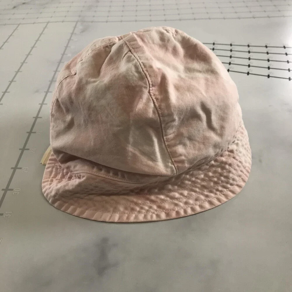 Burberry Children Bucket Hat Girls SM Small Pink Plaid Cotton Quilted Wide Brim